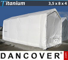Tält garage 3,5x8x3x4m, Vit