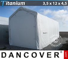 Tält garage 3,5x12x3,5x4,5m, Vit