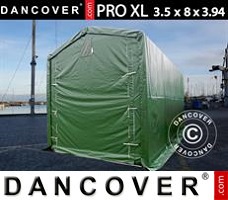 Tält garage 3,5x8x3,3x3,94m, PVC, Grön