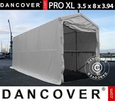 Tält garage 3,5x8x3,3x3,94m, PVC, Vit